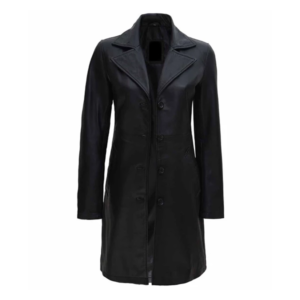 Jackson Black Real Leather Car Coat for Women