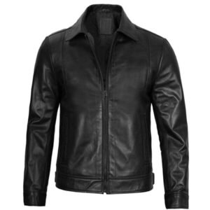 Men's Black Harrington Leather Jacket 1