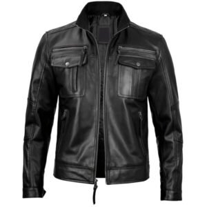 Moffit Cafe Racer Real Leather Jacket